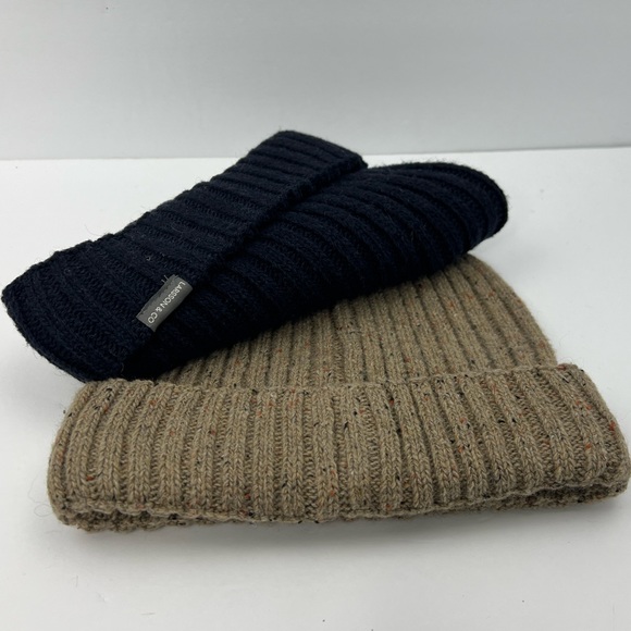 LARSSON & CO SPIRIT OF SCANDINAVIA, WARM BEANIE SET,BEIGE & NAVY BLUE, ONE SIZE - Picture 6 of 16